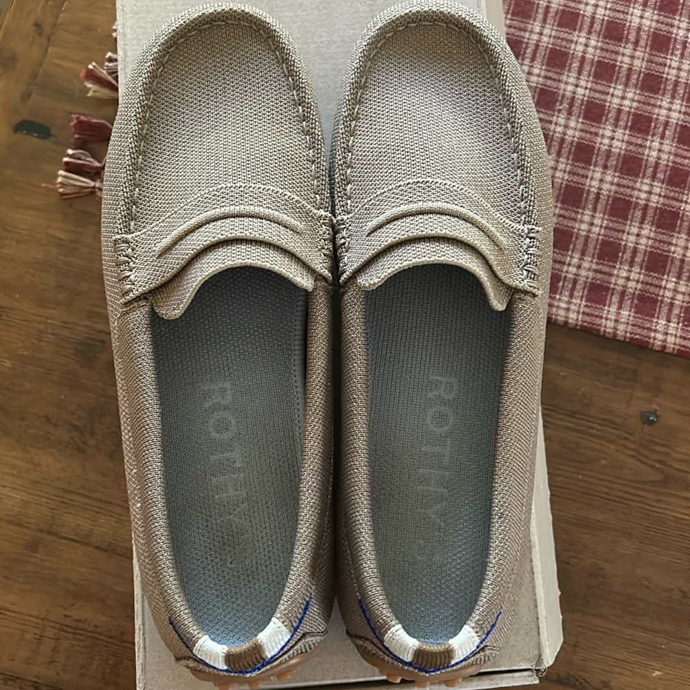 Rothy’s women’s “The Driver” shoe in color: Latte